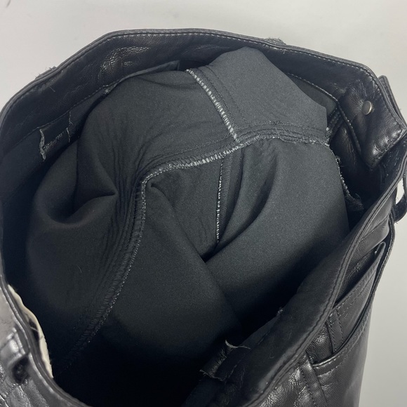 ARITZIA Wilfred The Melina Pant Black High Rise Straight Leg Faux Vegan Leather - Picture 14 of 16